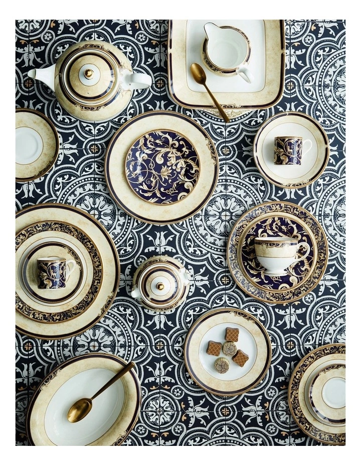 Wedgwood Cornucopia Teacup & Saucer Set of 2 White 2 Wedgwood Cornucopia Teacup & Saucer Set of 2 White - Image 2