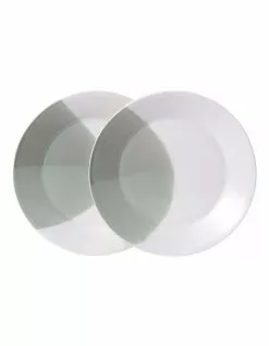 Royal Doulton Signature 1815 23cm Set of 2 Plate White/Green
