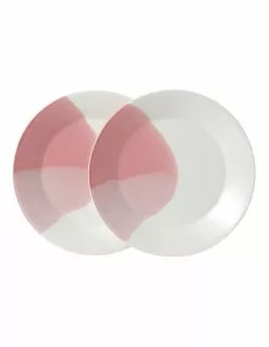 Royal Doulton Signature 1815 23cm Set of 2 Plate White/Pink