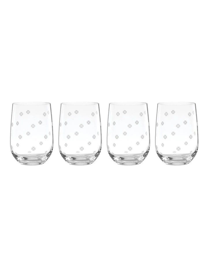 Kate spade new york Spade Clover Set of 4 Stemless Wine Glass 1 Kate spade new york Spade Clover Set of 4 Stemless Wine Glass