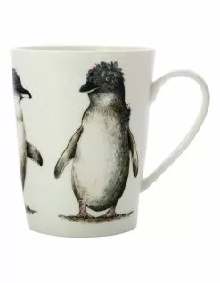 Maxwell & Williams Marini Ferlazzo Australian Families Tall Penguin Parade 450ml Mug Gift Boxed White