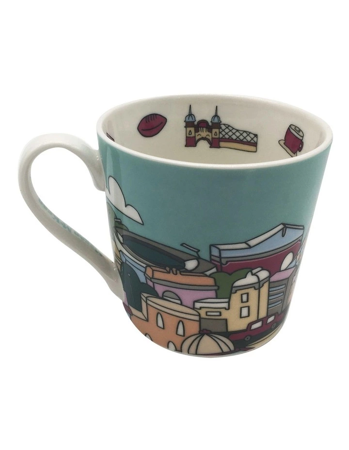 Maxwell & Williams Megan McKean Cities Melbourne 430ml Mug Gift Boxed Blue 2 Maxwell & Williams Megan McKean Cities Melbourne 430ml Mug Gift Boxed Blue - Image 2