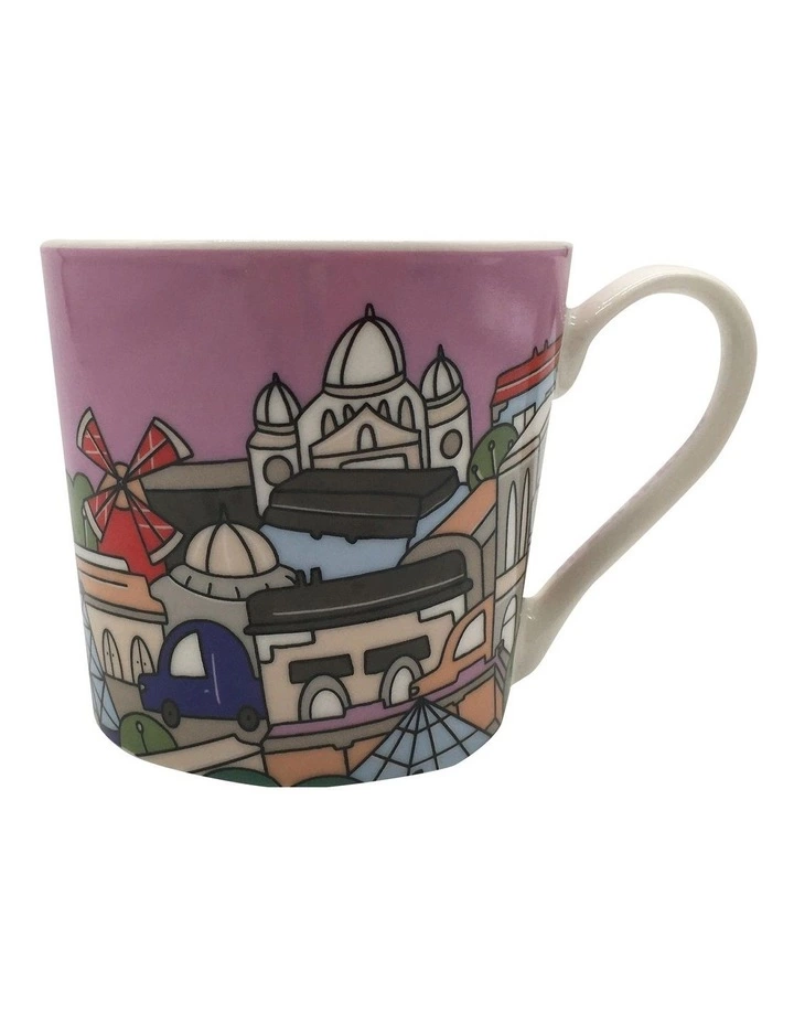 Maxwell & Williams Megan McKean Cities 430ml Paris Mug Gift Boxed Pink 1 Maxwell & Williams Megan McKean Cities 430ml Paris Mug Gift Boxed Pink