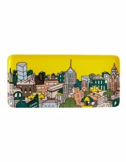 Maxwell & Williams Cities 25x12cm New York Rectangle Plate Gift Boxed Yellow
