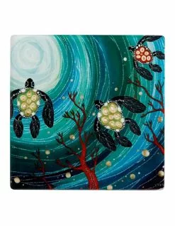 Maxwell & Williams Melanie Hava Jugaig-Bana-Wabu Ceramic 10cm Turtles Square Coaster