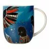 Maxwell & Williams Melanie Hava Jugaig Bana Wabu Black Cockatoos 440ml Mug Gift Boxed Blue