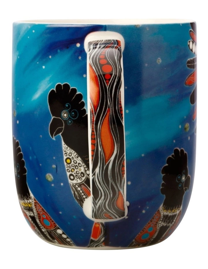 Maxwell & Williams Melanie Hava Jugaig Bana Wabu Black Cockatoos 440ml Mug Gift Boxed Blue 2 Maxwell & Williams Melanie Hava Jugaig Bana Wabu Black Cockatoos 440ml Mug Gift Boxed Blue - Image 2