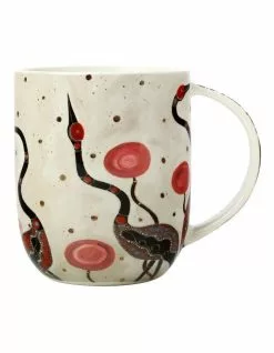 Maxwell & Williams Melanie Hava Jugaig Bana Wabu Brolgas 440ml Mug Gift Boxed Cream