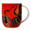 Maxwell & Williams Melanie Hava Jugaig-Bana Wabu Brolgas' Symphony 440ml Mug Gift Boxed Orange