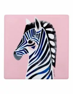 Maxwell & Williams Pete Cromer Wildlife Ceramic 9.5cm Zebra Square Coaster