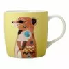 Maxwell & Williams Pete Cromer Wildlife 375ml Meerkat Mug Gift Boxed Light Yellow