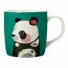 Maxwell & Williams Pete Cromer Wildlife 375ml Panda Mug Gift Boxed Dark Green