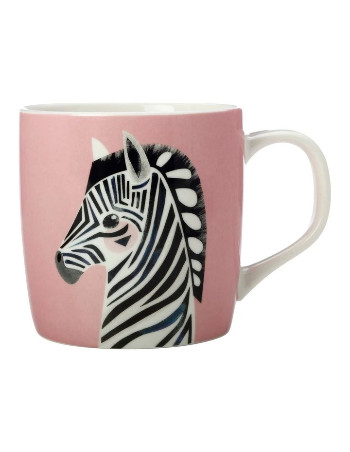 Maxwell & Williams Pete Cromer Wildlife 375ml Zebra Mug Gift Boxed Pale Pink 1 Maxwell & Williams Pete Cromer Wildlife 375ml Zebra Mug Gift Boxed Pale Pink