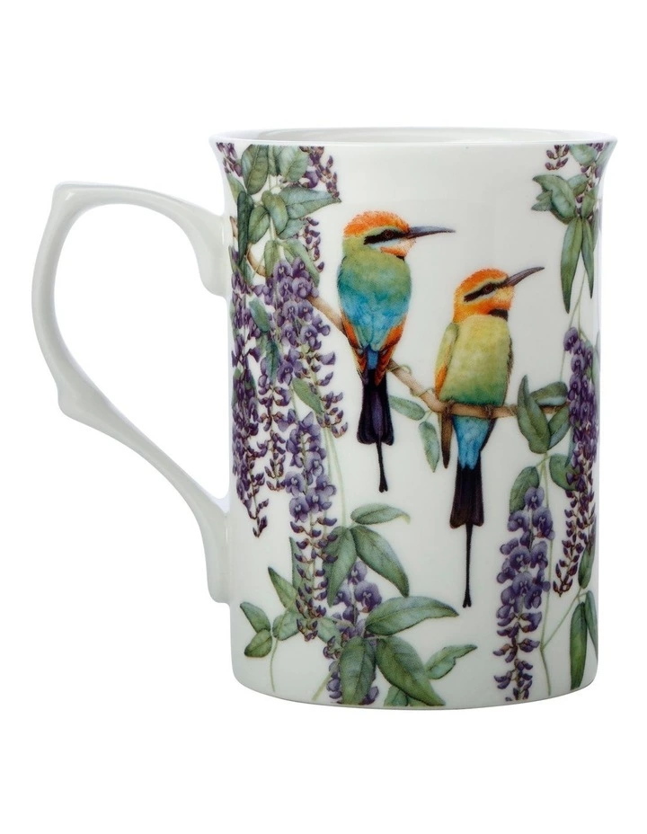 Maxwell & Williams Botanic Gardens Victoria Garden Friends 300ml Rainbow Bee-eater Mug Gift Boxed White 2 Maxwell & Williams Botanic Gardens Victoria Garden Friends 300ml Rainbow Bee-eater Mug Gift Boxed White - Image 2