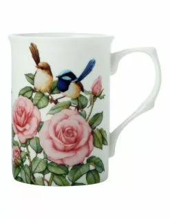 Maxwell & Williams Botanic Gardens Victoria Garden Friends 300ml Wren Mug Gift Boxed White