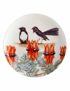 Maxwell & Williams Gardens Victoria Garden Friends 20cm Willy Wagtail Plate Gift Boxed White