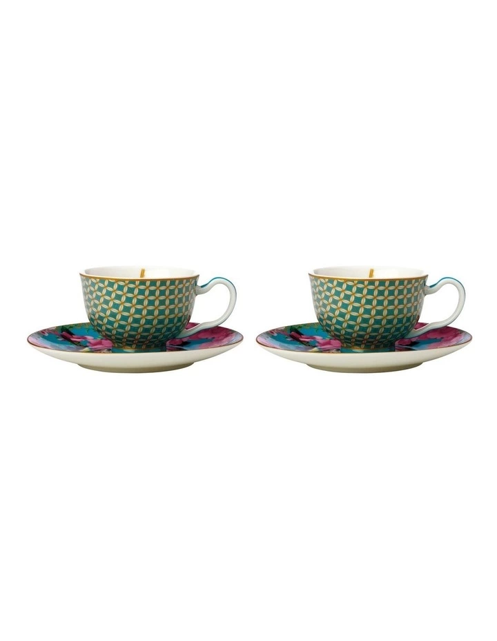 Maxwell & Williams Teas & C's Silk Road 85ml 2pc Gift Boxed Demi Cup & Saucer Set Aqua 1 Maxwell & Williams Teas & C's Silk Road 85ml 2pc Gift Boxed Demi Cup & Saucer Set Aqua