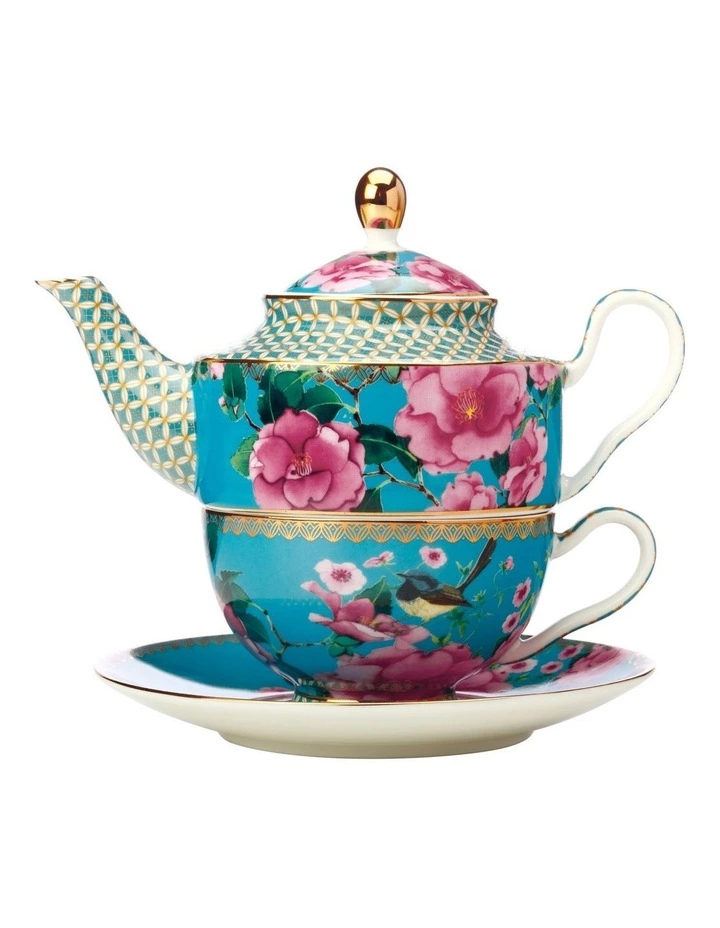 Maxwell & Williams Teas & C's Silk Road 380ml Teapot Tea for One with Infuser Aqua 1 Maxwell & Williams Teas & C's Silk Road 380ml Teapot Tea for One with Infuser Aqua