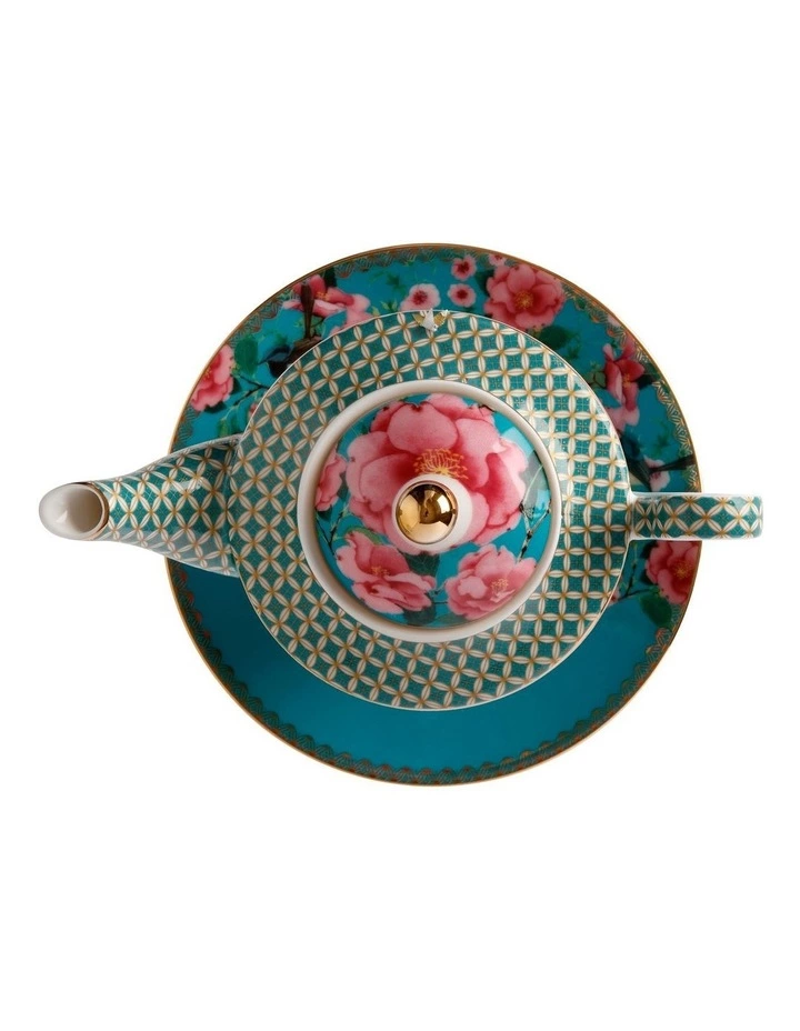 Maxwell & Williams Teas & C's Silk Road 380ml Teapot Tea for One with Infuser Aqua 3 Maxwell & Williams Teas & C's Silk Road 380ml Teapot Tea for One with Infuser Aqua - Image 3
