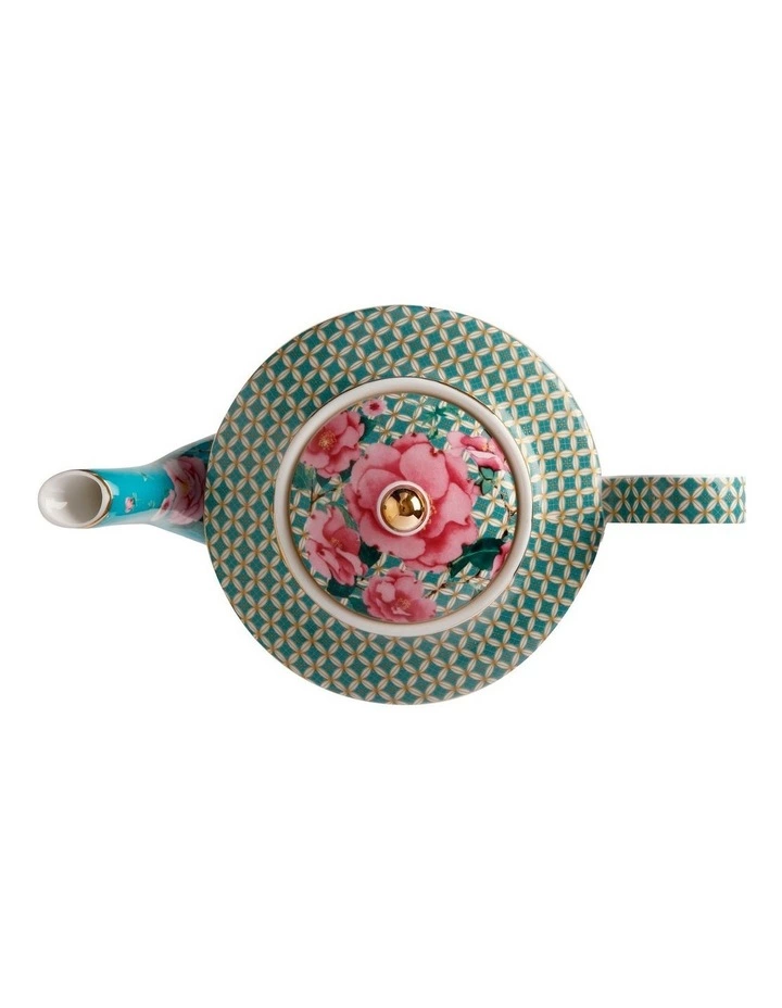 Maxwell & Williams Teas & C's Silk Road 500ml Teapot Tea for One with Infuser Aqua 2 Maxwell & Williams Teas & C's Silk Road 500ml Teapot Tea for One with Infuser Aqua - Image 2