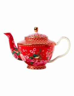 Maxwell & Williams Teas & C's Silk Road 500ml Teapot Tea for One with Infuser Red