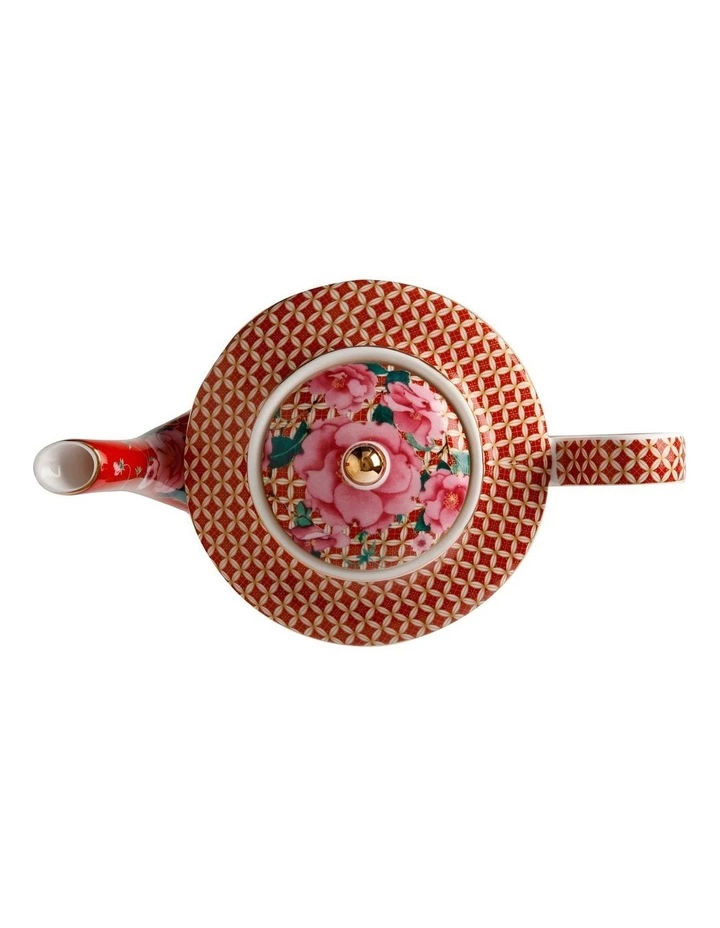 Maxwell & Williams Teas & C's Silk Road 500ml Teapot Tea for One with Infuser Red 2 Maxwell & Williams Teas & C's Silk Road 500ml Teapot Tea for One with Infuser Red - Image 2