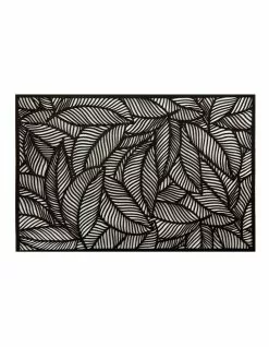 Maxwell & Williams Table Accents 45x30cm Leaf Cut-Out Placemat Black