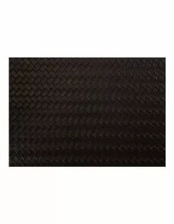 Maxwell & Williams Table Accents 43x30cm Plait Leather Look Placemat Black