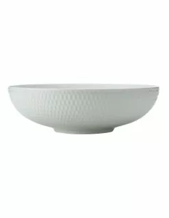 Maxwell & Williams White Basics Diamonds 25cm Round Serving Bowl White