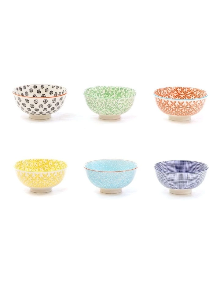 Cooper & Co Set of 6 Ceramic Viola 12cm Bowls Small 2 Cooper & Co Set of 6 Ceramic Viola 12cm Bowls Small - Image 2