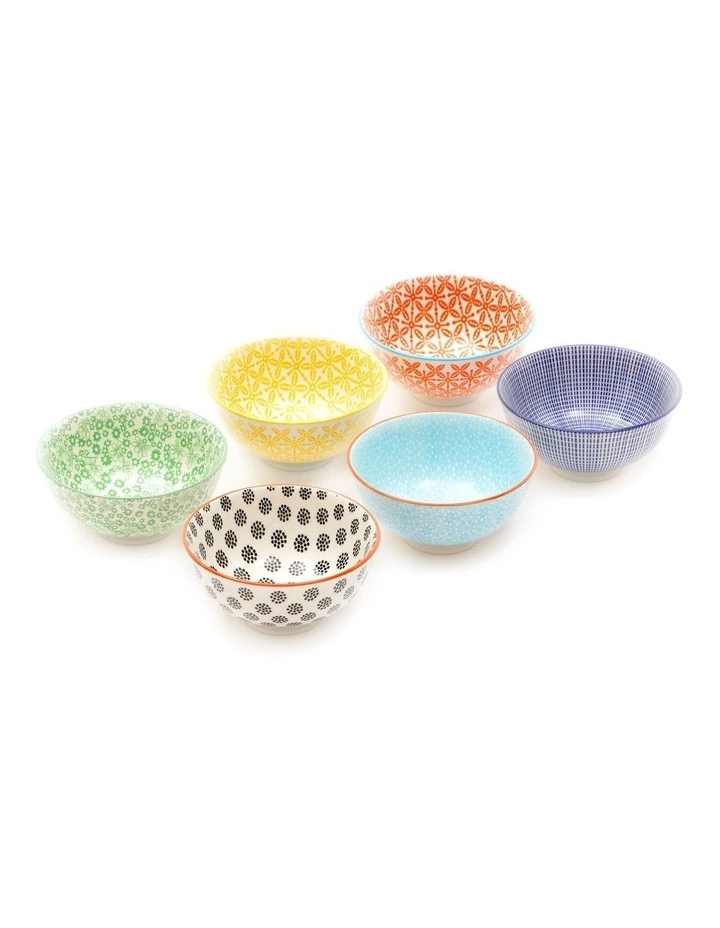 Cooper & Co Set of 6 Ceramic Viola 12cm Bowls Small 4 Cooper & Co Set of 6 Ceramic Viola 12cm Bowls Small - Image 4