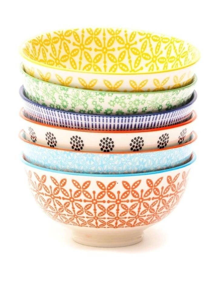 Cooper & Co Set of 6 Ceramic Viola 12cm Bowls Small 5 Cooper & Co Set of 6 Ceramic Viola 12cm Bowls Small - Image 5