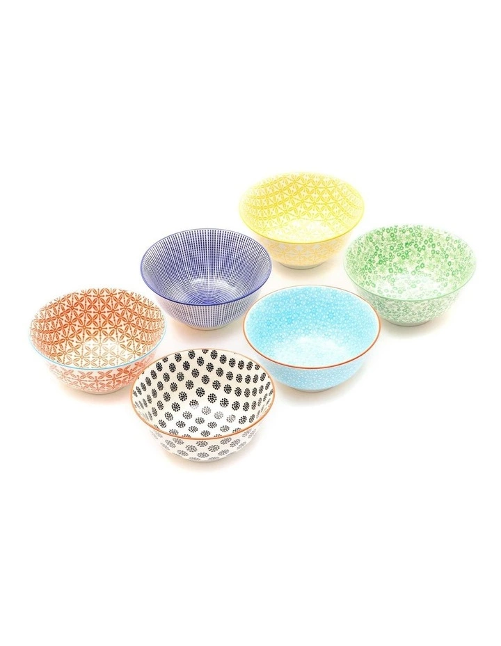 Cooper & Co Set of 6 Ceramic Viola 15cm Bowls Large 3 Cooper & Co Set of 6 Ceramic Viola 15cm Bowls Large - Image 3