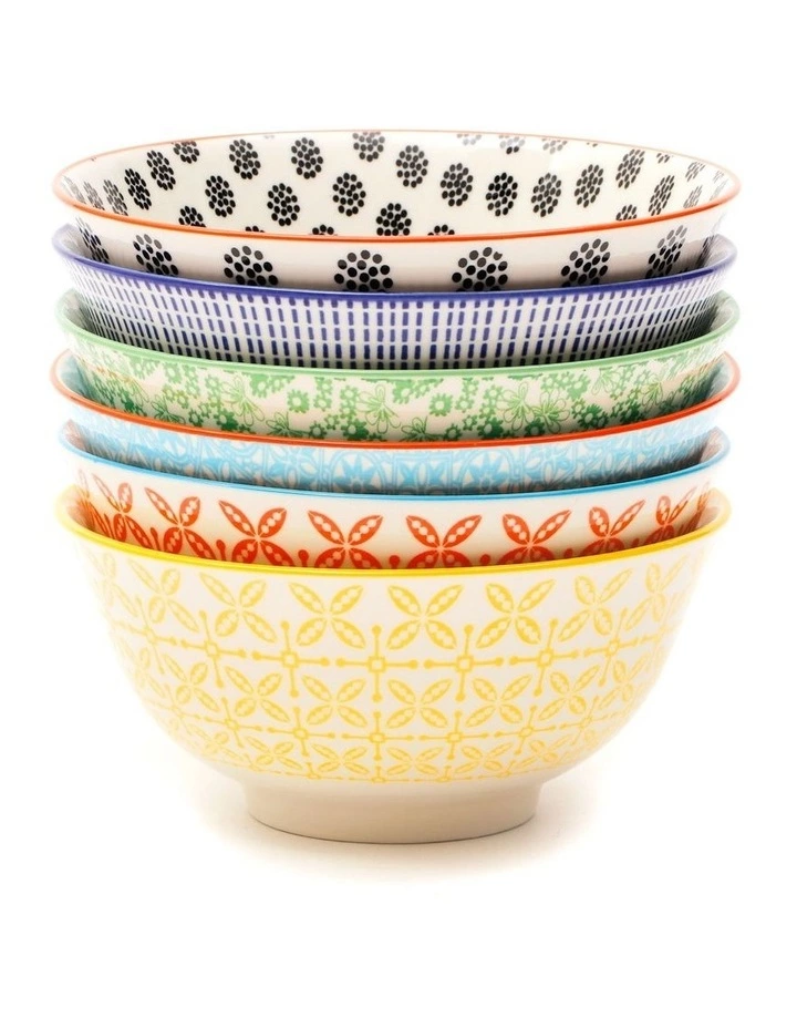 Cooper & Co Set of 6 Ceramic Viola 15cm Bowls Large 4 Cooper & Co Set of 6 Ceramic Viola 15cm Bowls Large - Image 4