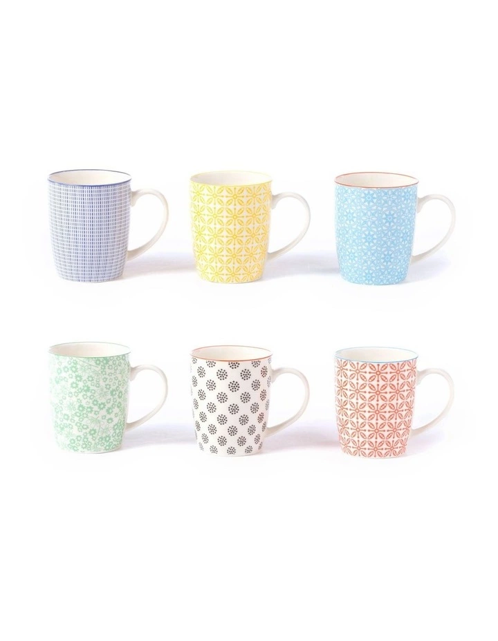 Cooper & Co Set of 6 Ceramic Viola Mugs 2 Cooper & Co Set of 6 Ceramic Viola Mugs - Image 2