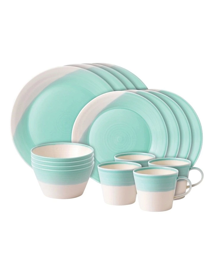 Royal Doulton 1815 16pc Dinnerware Set Aqua 1 Royal Doulton 1815 16pc Dinnerware Set Aqua