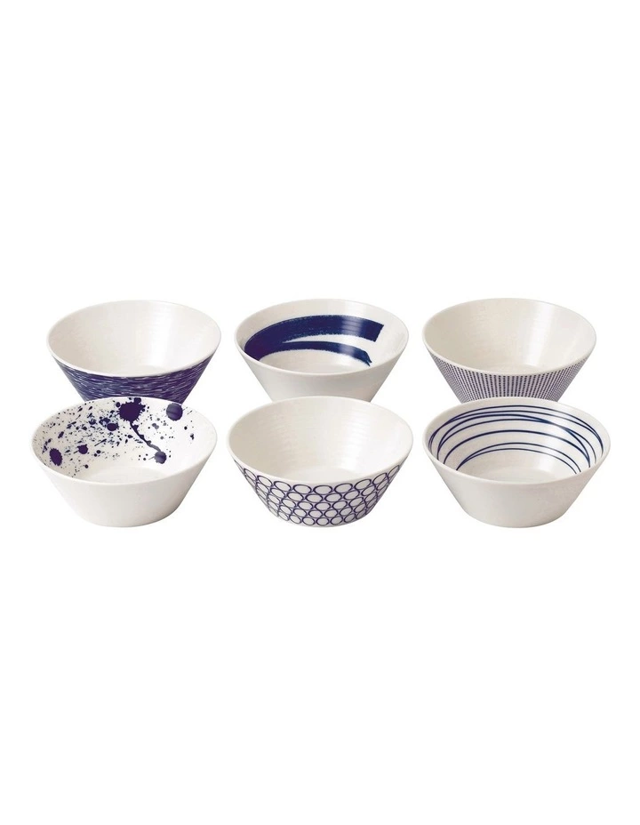 Royal Doulton Pacific Mixed 16cm Set of 6 Bowls 1 Royal Doulton Pacific Mixed 16cm Set of 6 Bowls