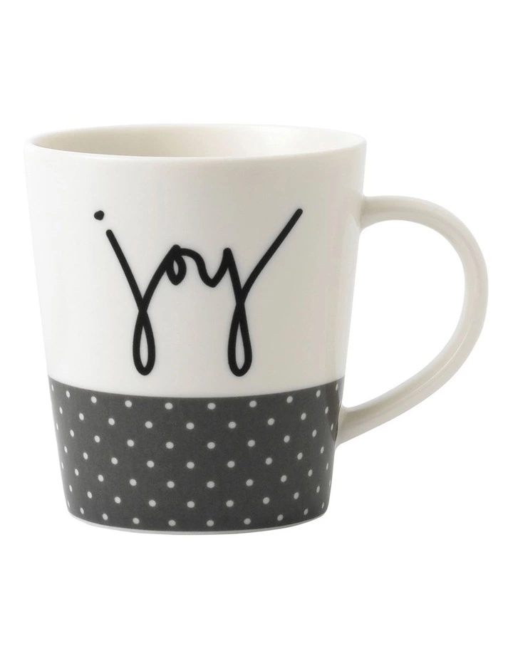 Royal Doulton Ellen DeGeneres Joy 450ml Mug White/Grey 1 Royal Doulton Ellen DeGeneres Joy 450ml Mug White/Grey