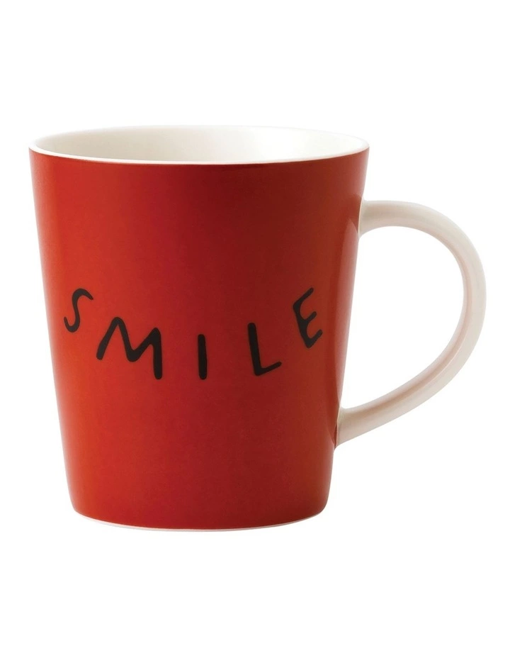 Royal Doulton Ellen DeGeneres Smile 450ml Mug Red 1 Royal Doulton Ellen DeGeneres Smile 450ml Mug Red