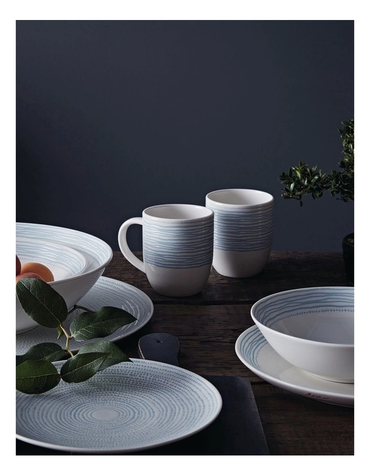 Royal Doulton Ellen DeGeneres 16pc Dining Set Polar Blue Dots 2 Royal Doulton Ellen DeGeneres 16pc Dining Set Polar Blue Dots - Image 2