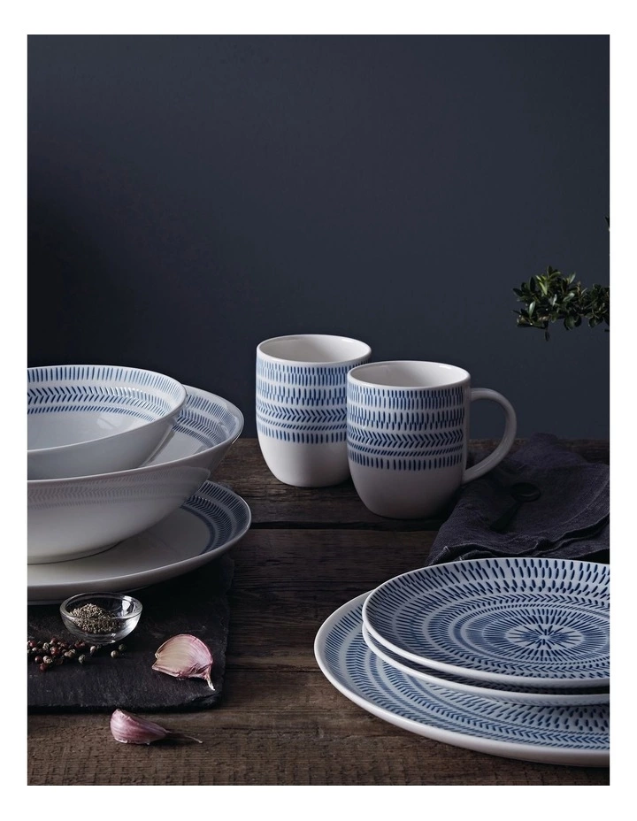 Royal Doulton Ellen DeGeneres Dark Blue Chevron 430ml Mug White/Dark Blue 2 Royal Doulton Ellen DeGeneres Dark Blue Chevron 430ml Mug White/Dark Blue - Image 2