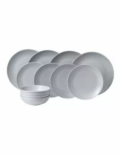 Royal Doulton Gordon Ramsay Maze 12pc Set Light Grey