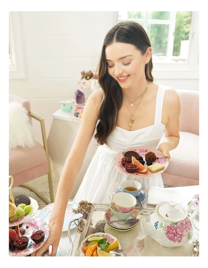 Royal Albert Miranda Kerr Tranquility Teacup Saucer & Plate Blue 2 Royal Albert Miranda Kerr Tranquility Teacup Saucer & Plate Blue - Image 2