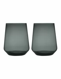 IITTALA Set of 2 350ml Essence Tumbler Dark Grey