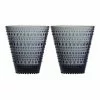 IITTALA Kastehelmi Set of 2 Tumbler Dark Grey