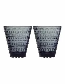 IITTALA Kastehelmi Set of 2 Tumbler Dark Grey