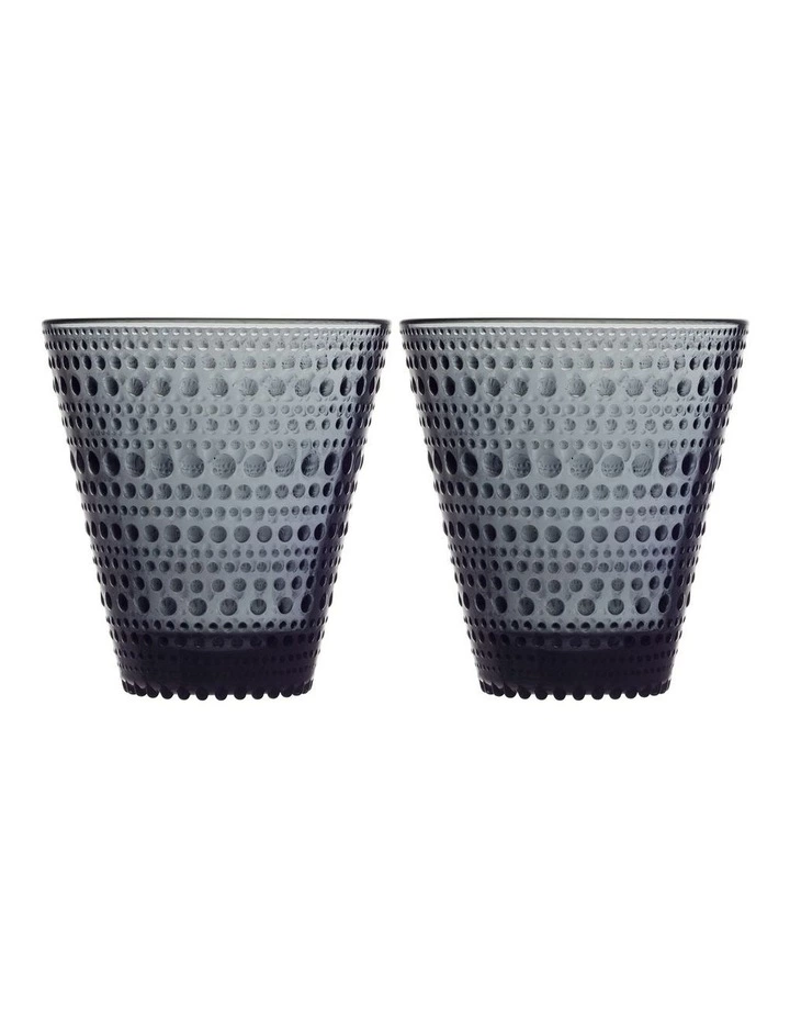 IITTALA Kastehelmi Set of 2 Tumbler Dark Grey 1 IITTALA Kastehelmi Set of 2 Tumbler Dark Grey