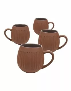 Robert Gordon Hug Me Mugs Dark Clay 4 Pack