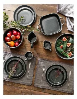 Australian House & Garden Esperance 12pc Dinner Set Charcoal