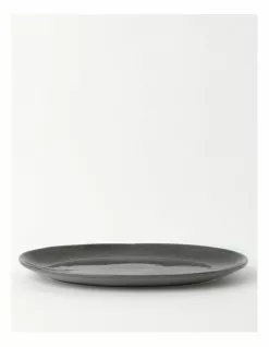 Australian House & Garden Esperance 34.5x24.5cm Oval Platter Charcoal
